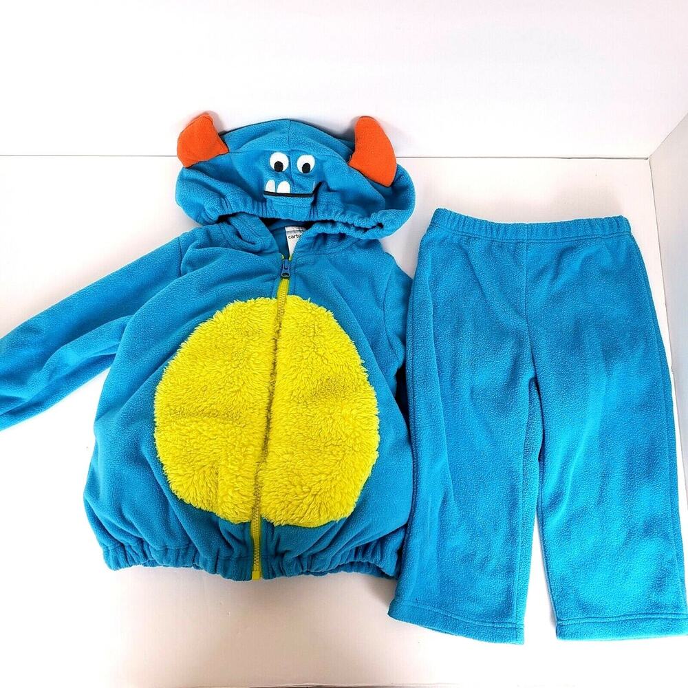 Carters Monster Inc Sully Toddler Size 12 Months Blue Halloween Monster Costume